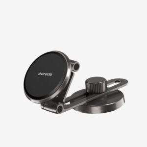 Porodo Magnetic Mount with Double Folding and Double Rotation - Black PDMGCRMFR