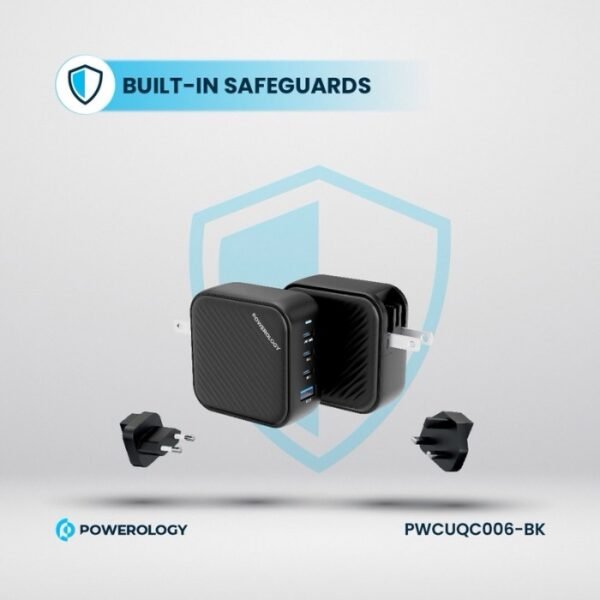 Powerology 3 Port PD +1QC3.0 GaN Wall Charger 100W PWCUQC006 - Image 4