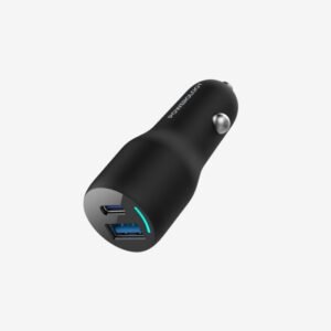 Powerology 35W PD + QC3.0 LED Dual Ports Car Charger -Black PCCSR012