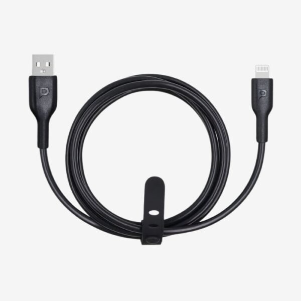 Powerology USB-A To Lightning Data Sync And Charge Cable 1.2m - Black PWATL1M - Image 2