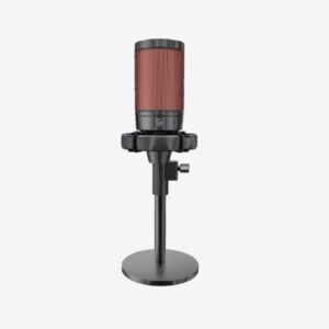 Porodo Gaming Professional RGB Condenser Microphone with Extension Stand - Black PDX519