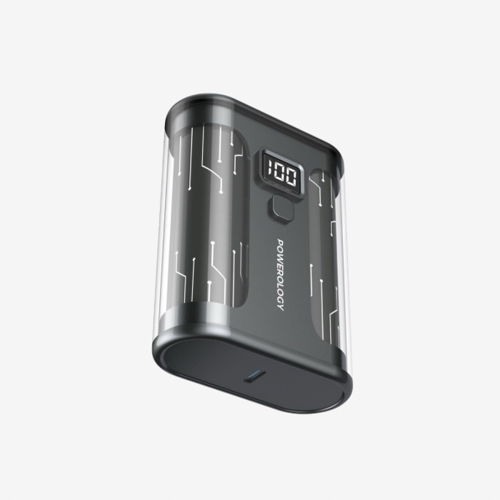 Powerology Crystalline Series Power bank 10000mAh PD 35W - Transparent/Grey PPBCHA24