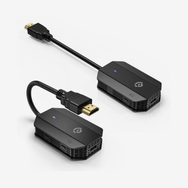 Powerology Wireless HDMI Mirroring Adaptor Pair with USB-C Cable Full HD 1080P - Black PHDMRA