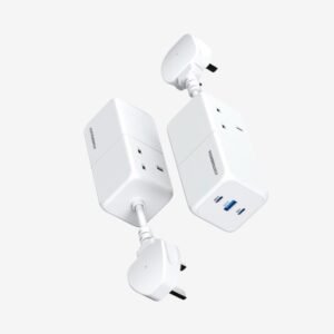 Powerology 65W USB Power Strip with Dual Power Sockets PWPS65W