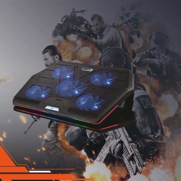 Porodo Gaming Cooling Pad With Multi Fan PDX110 - Image 5