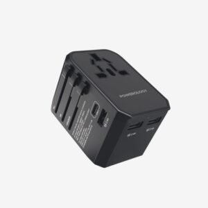 POWEROLOGY UNIVERSAL MULTI-PORT TRAVEL ADAPTER PD 45W 1 TYPE-C WITH 3X USB-A PORTS P45PDUTV