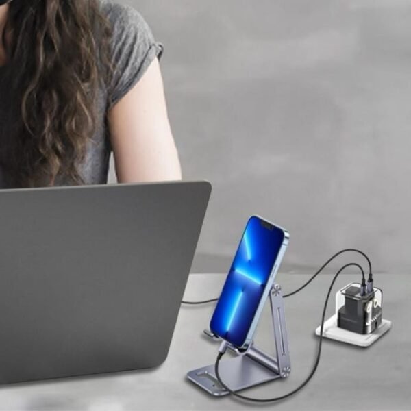 Powerology Crystalline Series Dual PD GaN Charger With Folding Plugs PWCUQC020 - Image 4