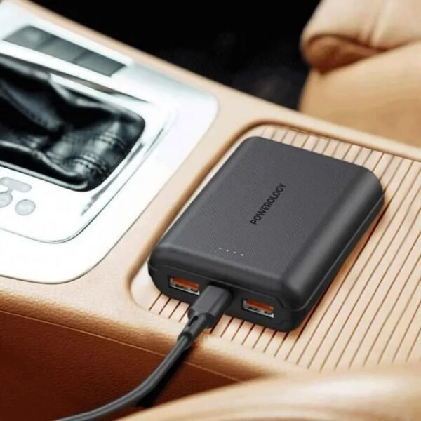 Powerology 10000 mAh PD20w QC 18W 2*USB-A 1*USB-C Port Fast Charging Power Bank - Black PPBCHA27 - Image 3
