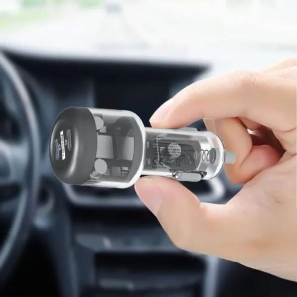 Powerology Crystalline Series Car Charger PD 35W - Transparent/Grey PCCSR011 - Image 4