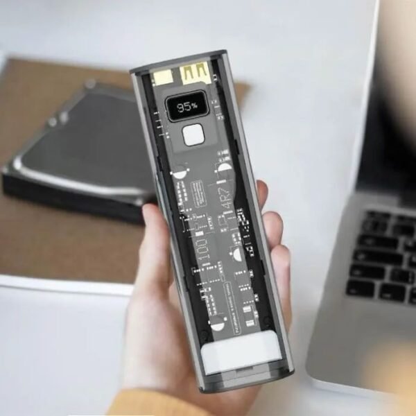 Powerology Crystalline Series Power Bank 24000mAh PD 100W - Dark Gray PPBCHA16 - Image 5