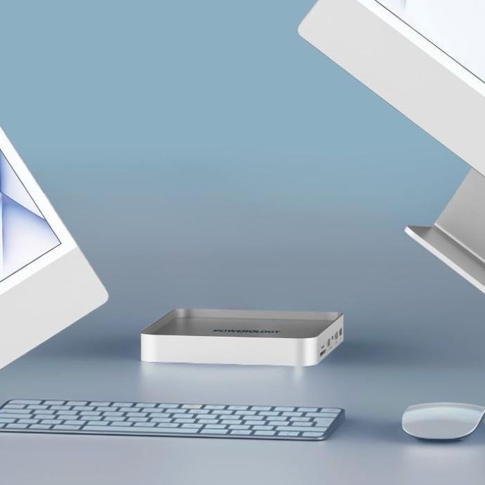 Powerology iMac 24 Inch USB-C Dock with SSD Enclosure 10GBPS - Gray - Image 4
