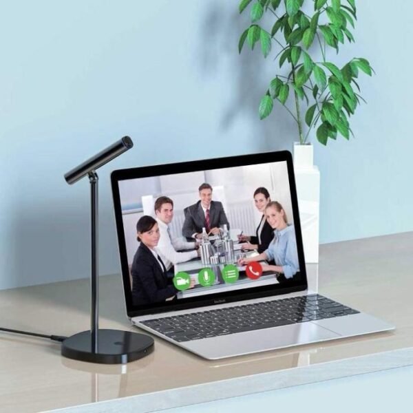 Porodo Desktop Tiltable USB Microphone with USB-C Data Cable - Black - Image 2