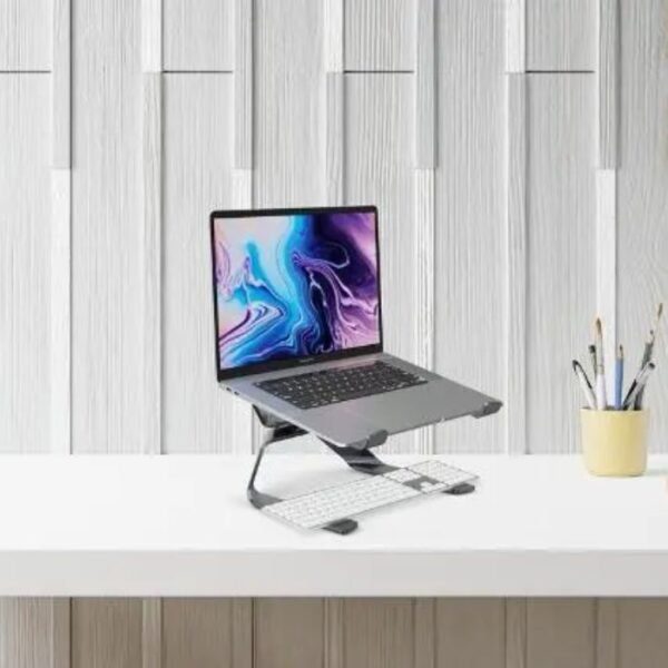 Porodo Alum. alloy 360% Rotatable and Adjustable Laptop Stand - Grey - Image 5