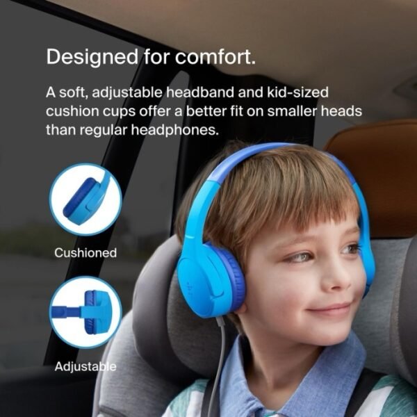 Belkin SoundForm Mini Kids Wired Headphones with Built-in Microphone Blue - Image 4