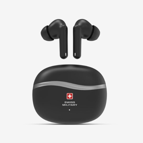 Swiss Military Victor 4 Active NC ENC Wireless Earbuds Black SM-VICTOR-4ANC-ENC-BLK