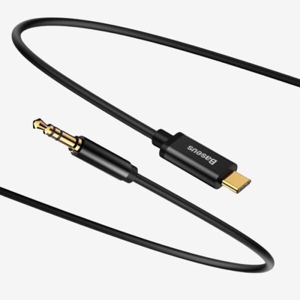 Baseus Stereo M01 Audio Cable Type-C To 3.5MM Male 1.2M Black CAM01-01 - Image 2