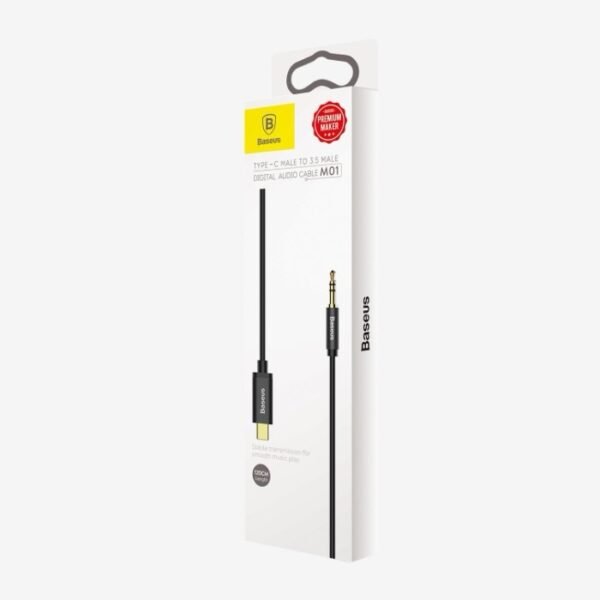 Baseus Stereo M01 Audio Cable Type-C To 3.5MM Male 1.2M Black CAM01-01 - Image 5