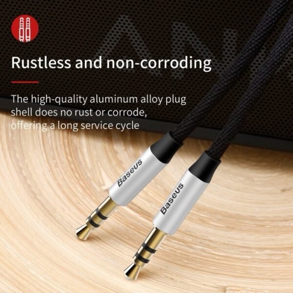 Baseus Yiven M30 AUX Audio Cable 1.5M Black CAM30-CS1 - Image 5
