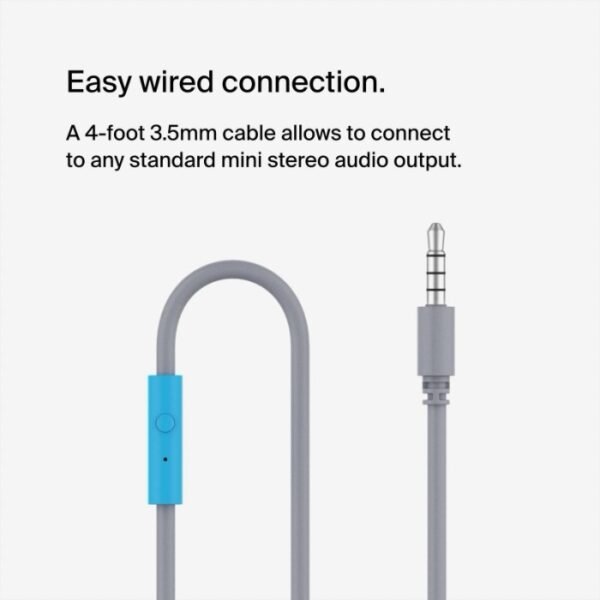 Belkin SoundForm Mini Kids Wired Headphones with Built-in Microphone Blue - Image 5