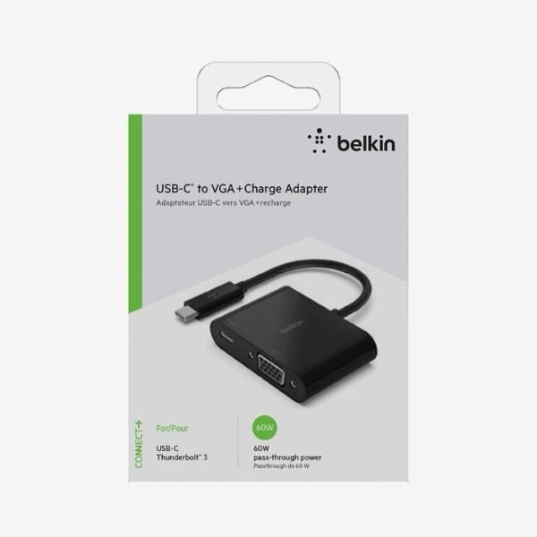 Belkin USB-C to VGA + Charge Adapter Black - Image 5