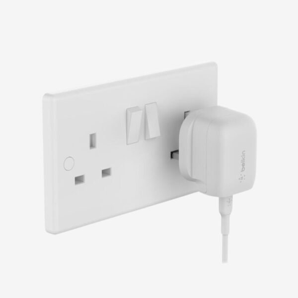 Belkin BoostCharge USB-C Wall Charger 20W - White (UK Plug) - Image 5