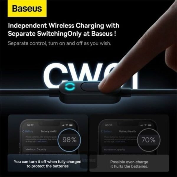 Baseus CW01 Magnetic Wireless Charging Car Mount 40W Black BS-CW01 - Image 4