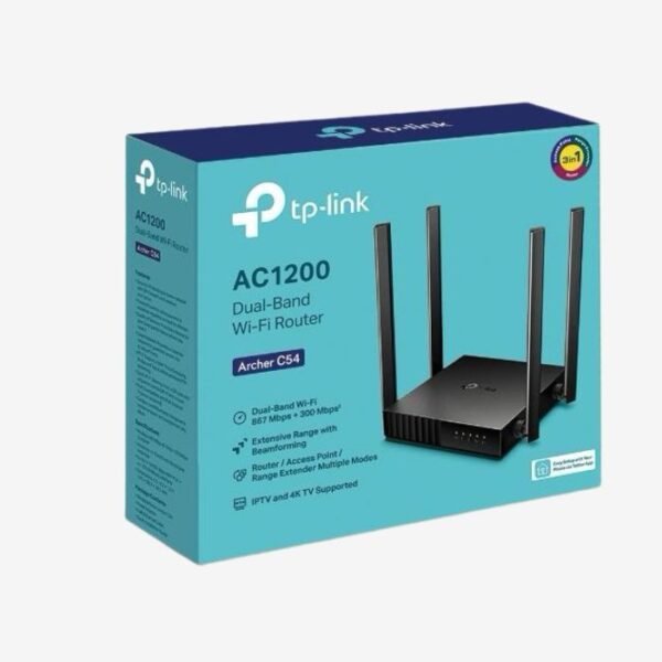 TP-LINK ARCHER C54 
AC1200 DUAL BAND WIFI ROUTER