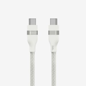 ANKER USB C TO USB C 240W UPCYCLED BRAIDED 3FT CABLE WHITE A82E2H21