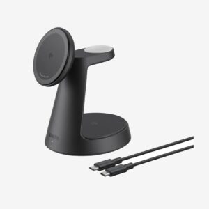 ANKER MAGGO WIRELESS CHARGING STATION 3 IN 1 DOCK STAND WITH ADAPTER AND CABLE BLACK B25M4V11