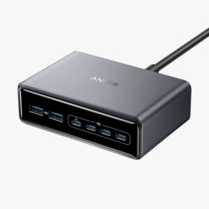 ANKER PRIME SUPER CHARGER MULTI PORT DESKTOP CHARGING STATION 6 PORTS 200W BLACK A2683241