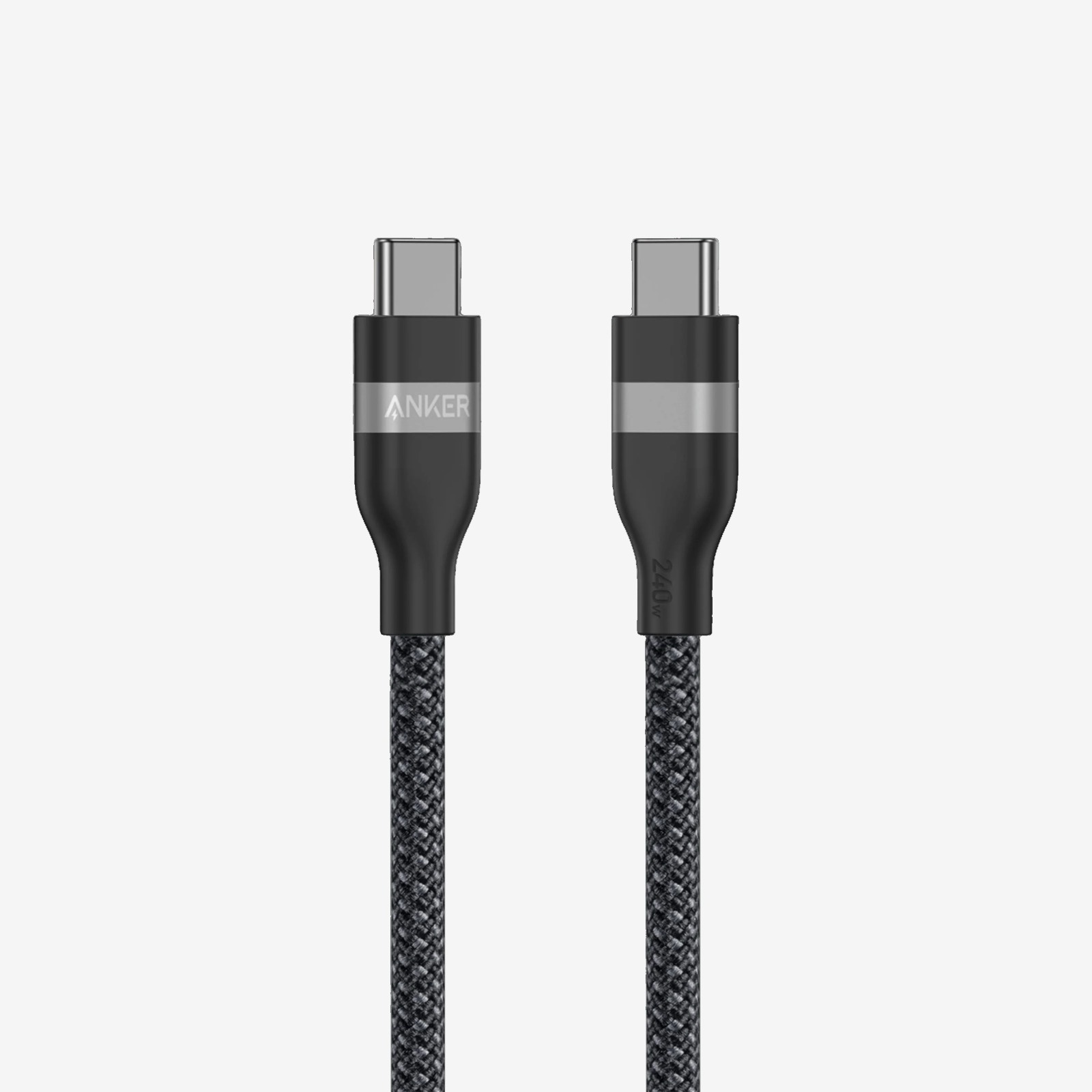 ANKER USB C TO USB C 240W UPCYCLED BRAIDED 6FT CABLE BLACK A82E2H12