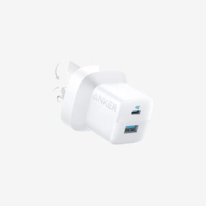 Anker 323 Charger with 310 USB-C to Lightning Cable 3 ft White B2331K21