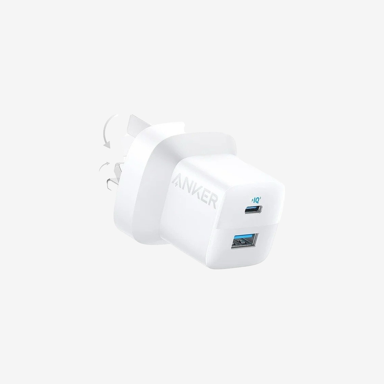 Anker 323 Charger with 310 USB-C to Lightning Cable 3 ft White B2331K21