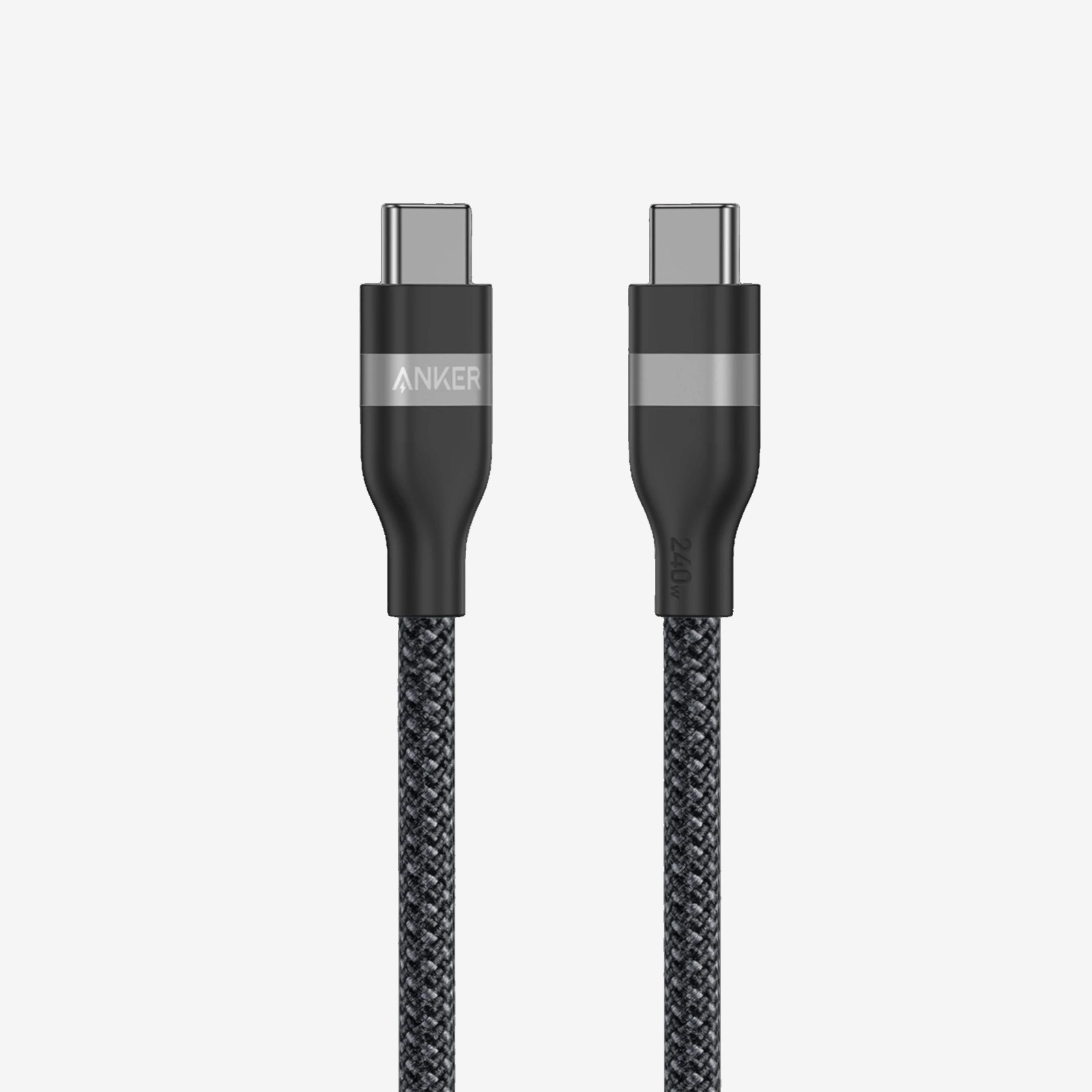 ANKER USB C TO USB C 240W UPCYCLED BRAIDED 3FT CABLE BLACK A82E2H11