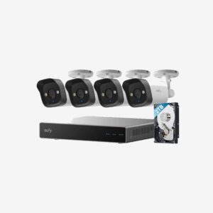 ANKER EUFY E40 8 CHANNEL NVR SECURITY SYSTEM WITH 4 POE BULLET CAMERA WHITE E8P00322