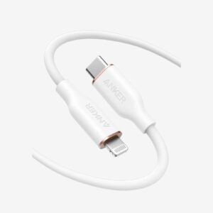 ANKER POWERLINE III FLOW USB-C WITH LIGHTNING CONNECTOR 6FT WHITE A8663H21