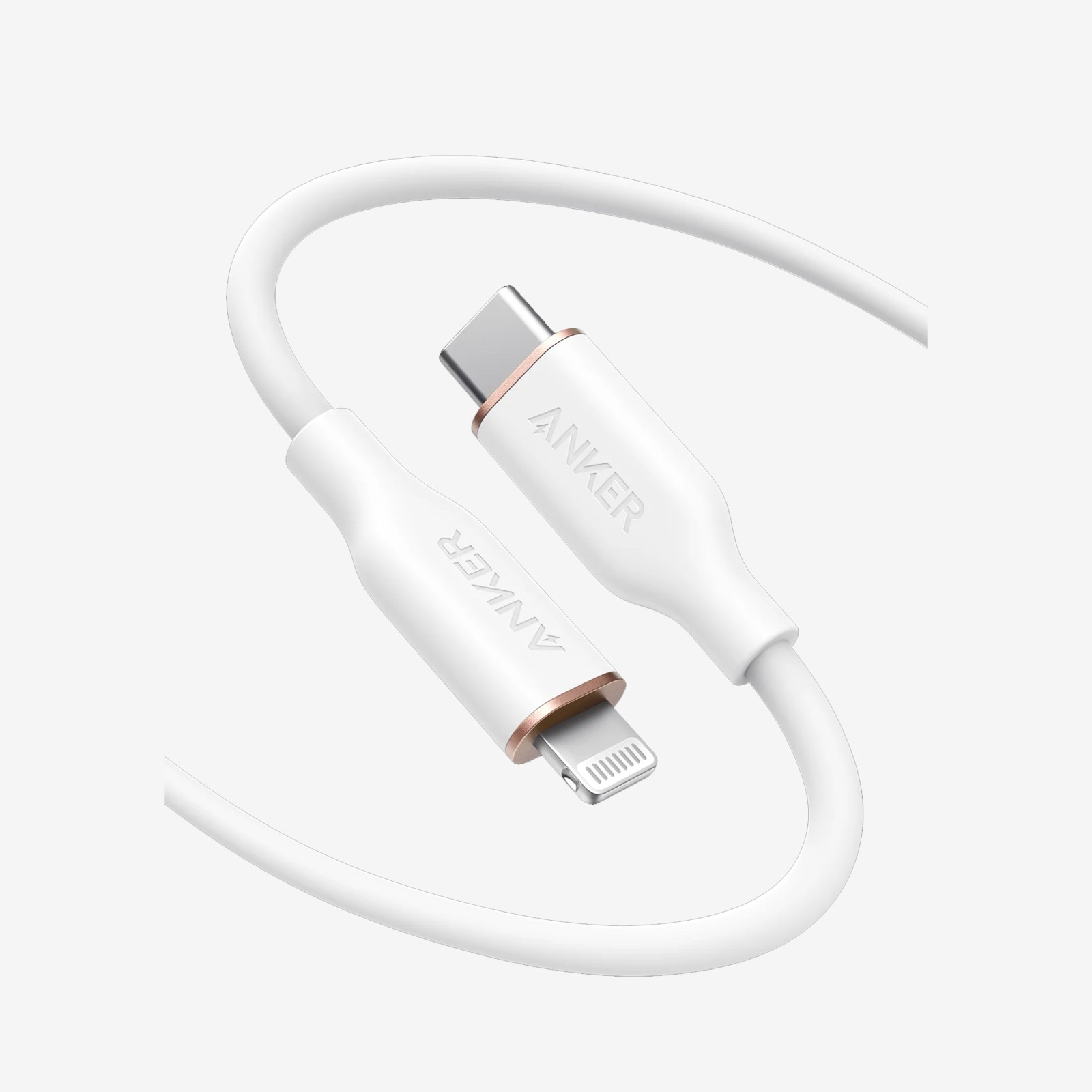 ANKER POWERLINE III FLOW USB-C WITH LIGHTNING CONNECTOR 6FT WHITE A8663H21