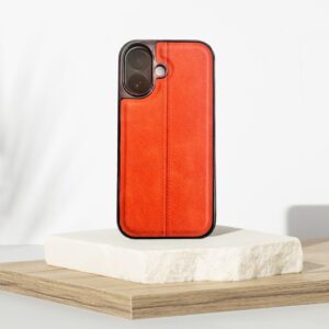 Leather case IPhone 17 -Oreng /Brown /Gray /Black /Light Brown