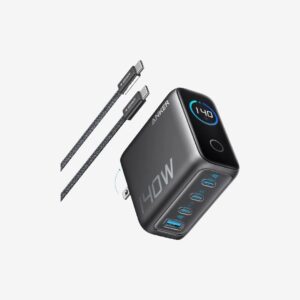 ANKER ZOLO CHARGER 140W 3-PORT TYPE C WALL CHARGER WITH USB-C TO TYPE C CABLE BLACK B2697KZ1