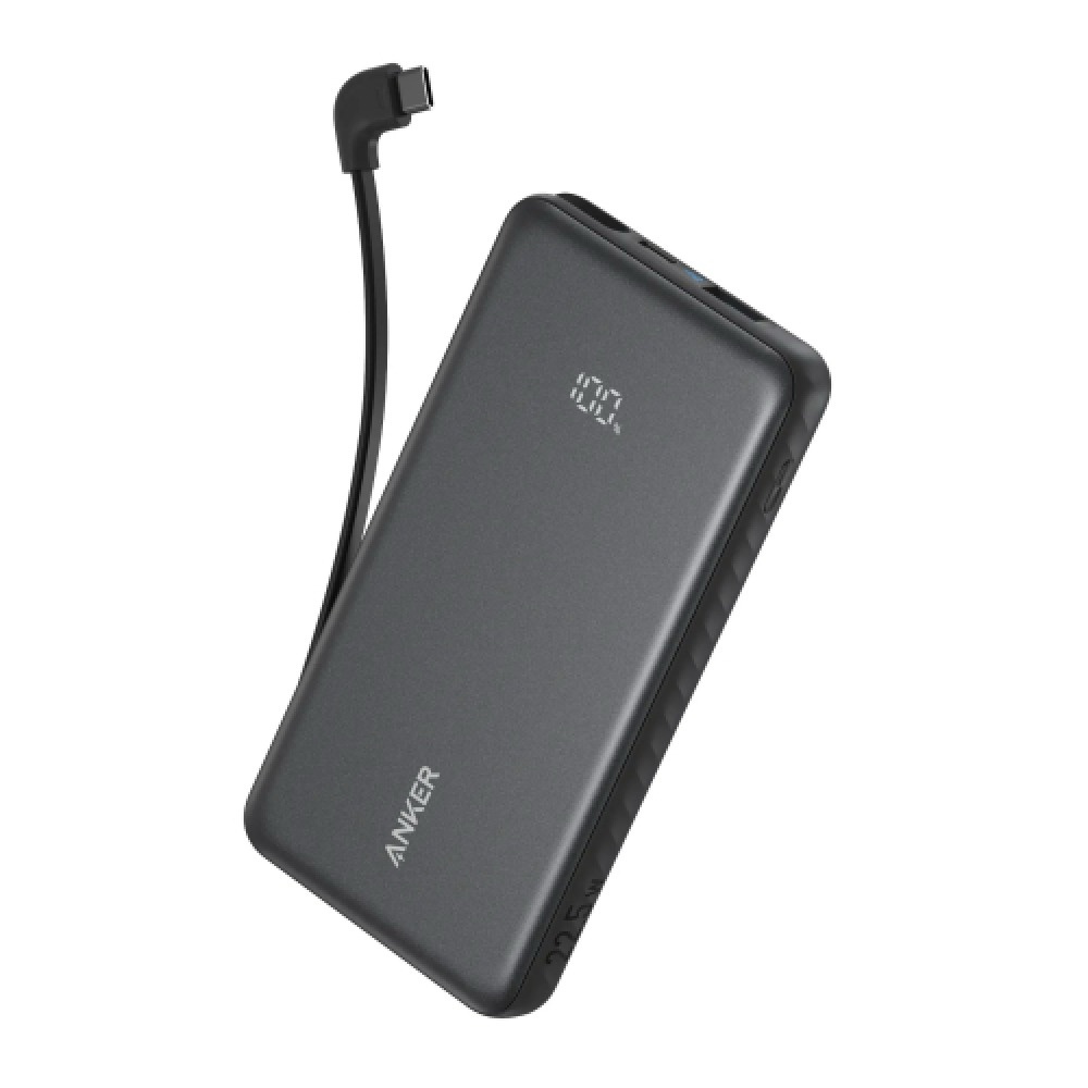 ANKER ZOLO POWER BANK 20000MAH BUILT IN USB-C CABLE BLACK A110EH11