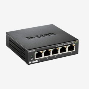D-Link DGS-105/B 5-Port Gigabit Unmanaged Metal Desktop Switch 10/100/1000