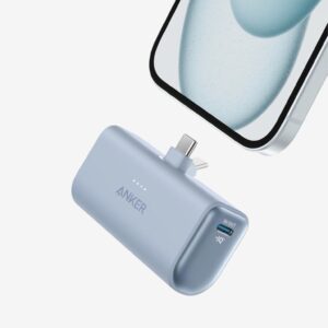 ANKER NANO 22.5W BUILT IN USB C CONNECTOR 5000 MAH POWERBANK BLUE A1653H31