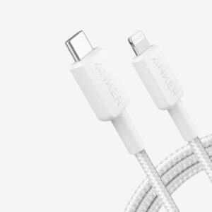 ANKER 322 USB C TO LIGHTNING CABLE BRAIDED 6F WHITE A81B6H21