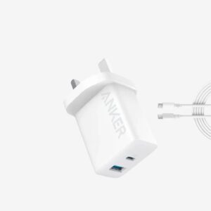 ANKER 2 PORT HIGH SPEED CHARGER WITH USB C CABLE 20W WHITE B2348K21